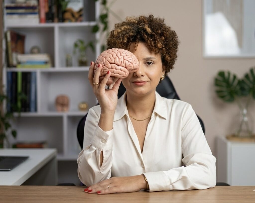 Ariadine de Castro neuropsicóloga em consultório – avaliação neuropsicológica em Cuiabá e online